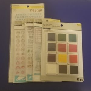 Bundles of stamps & stencils and dye ink pads